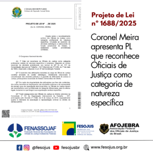 Leia mais sobre o artigo Coronel Meira apresenta PL que reconhece Oficiais de Justiça como categoria de natureza específica